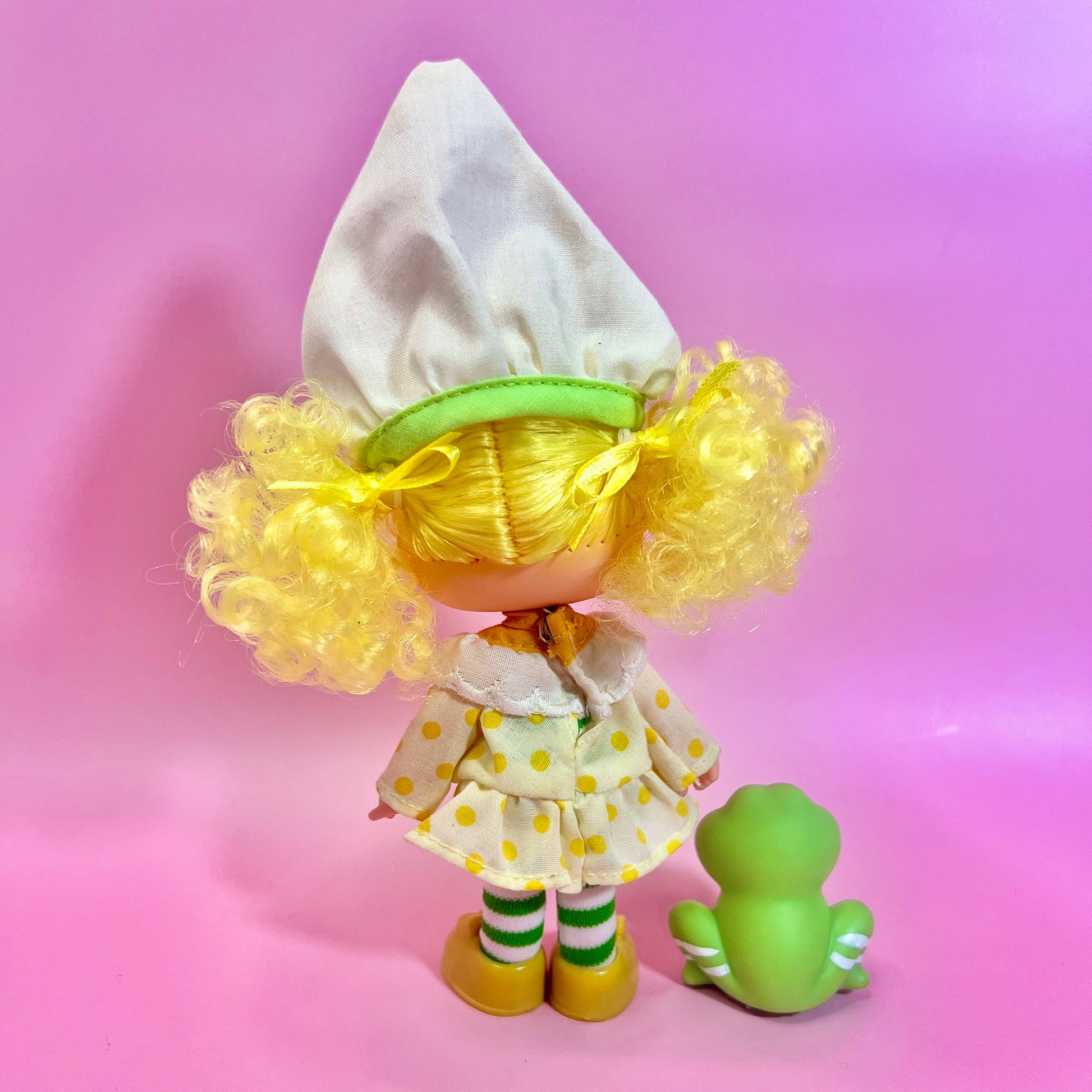 Vintage Lemon Meringue Strawberry Shortcake Doll with pet Frappe Frog! Optional SCENT sand Gift Wrap! - Dolly Magic