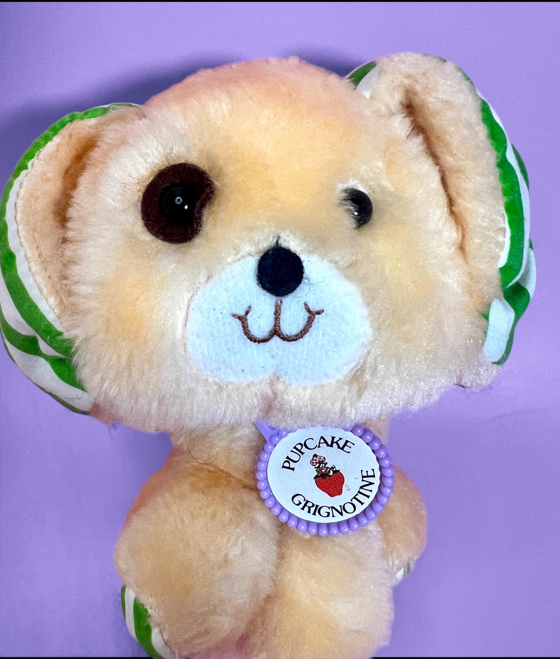 RARE French Canadian 1981 Plush Pupcake the Dog (Huckleberry Pie’s Pet) from The World of Strawberry Shortcake. Gift options available! - Dolly Magic