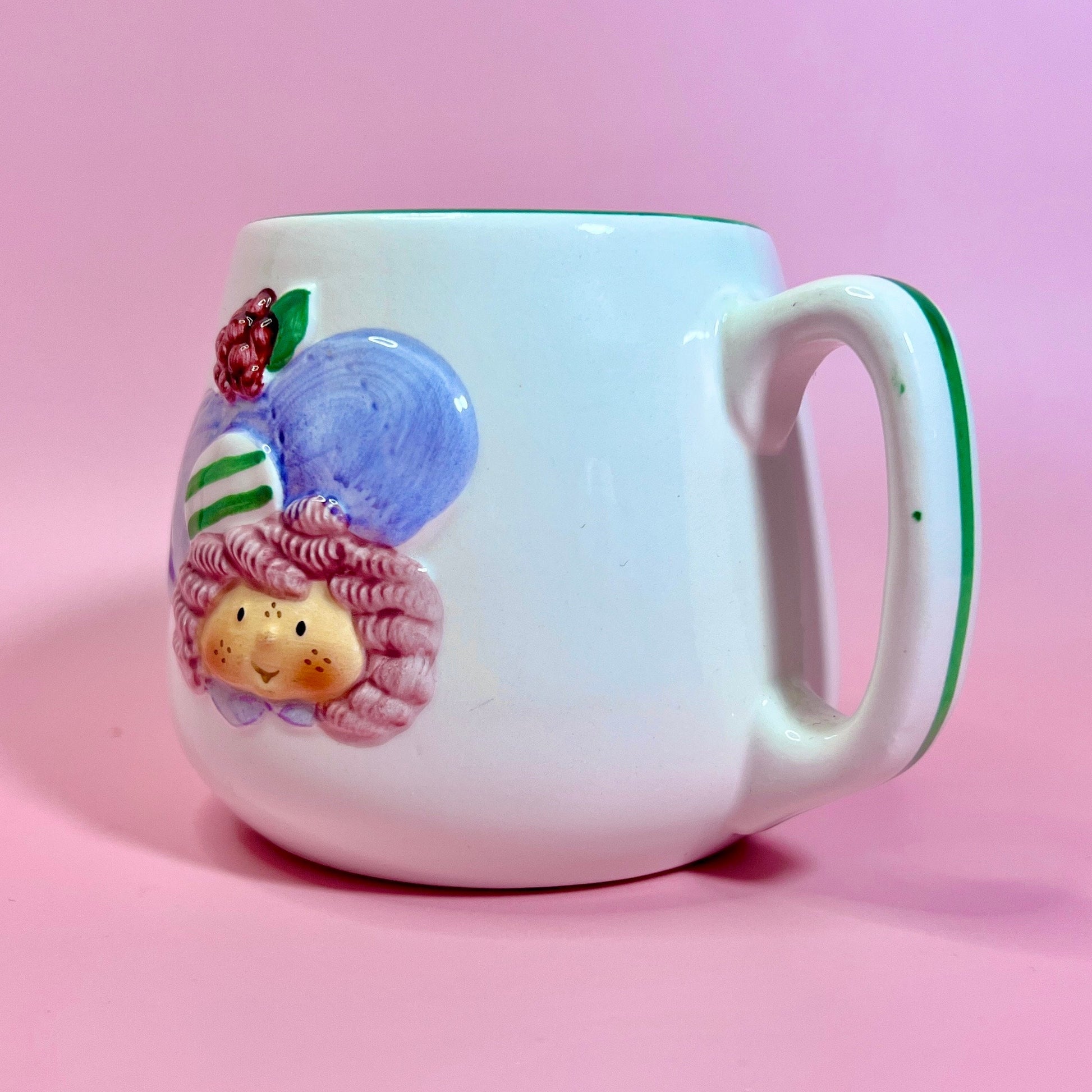 RARE 1982 Vintage Raspberry Tart Earthen Ware Mug Designer Collection from Strawberry Shortcake - Dolly Magic