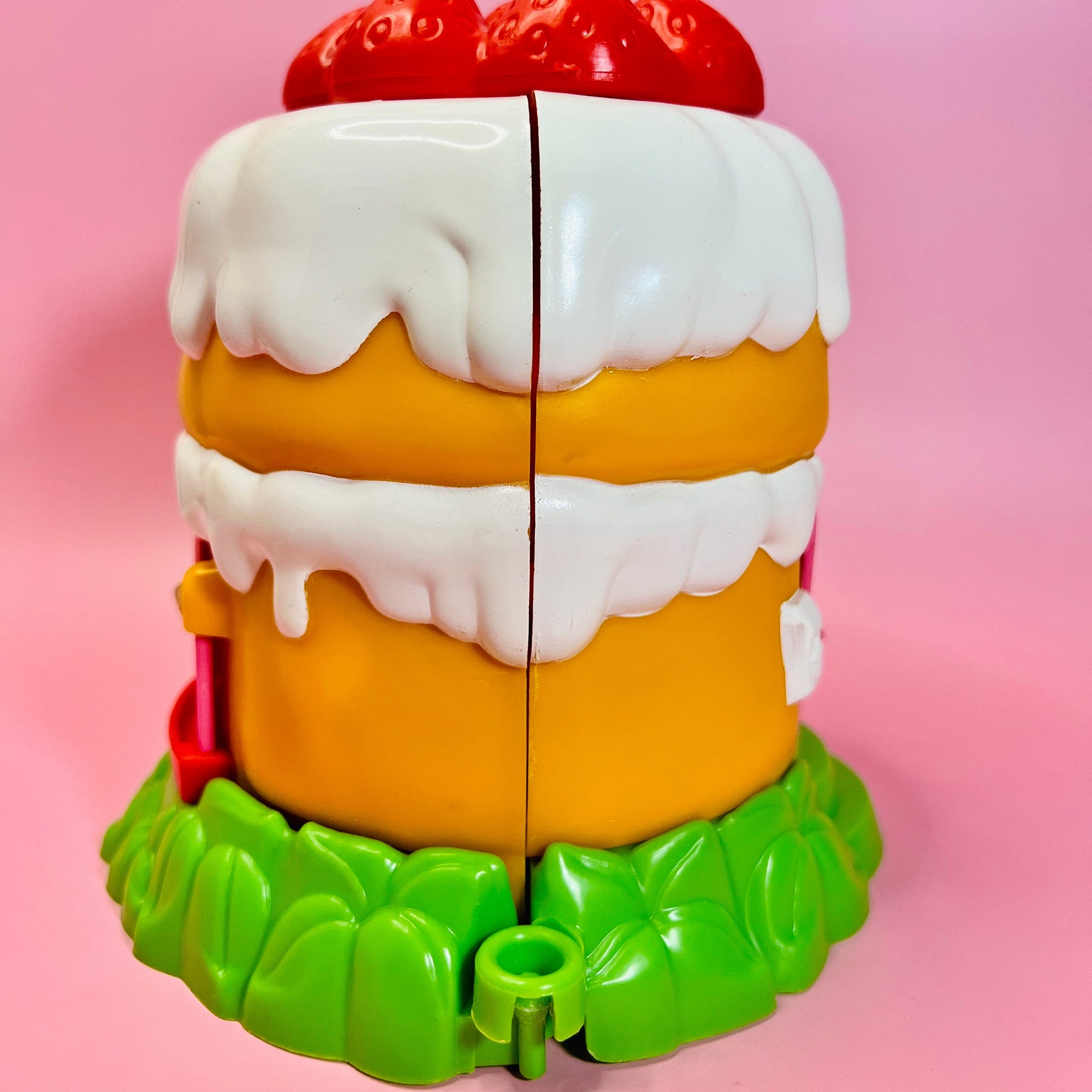 Vintage 1980s Strawberry Shortcake Strawberry’s “Shortcake House” Miniature Strawberryland House Complete with Mini Figure - Dolly Magic