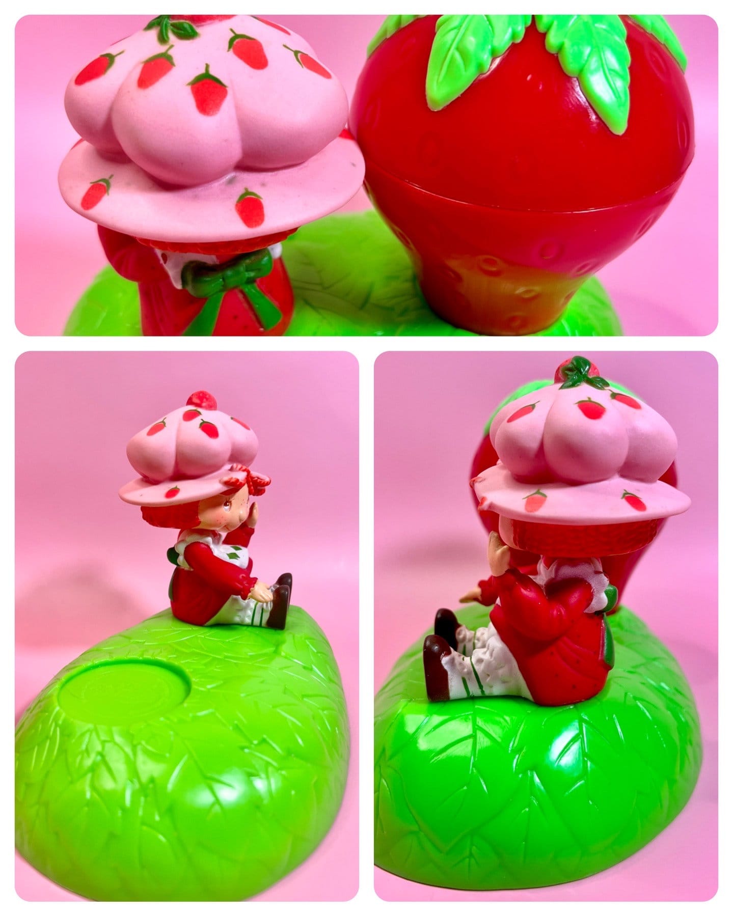 Vintage 1981 Strawberry Shortcake Desktop Office Set (or original purpose as Toothbrush Holder with Cup!) - Dolly Magic