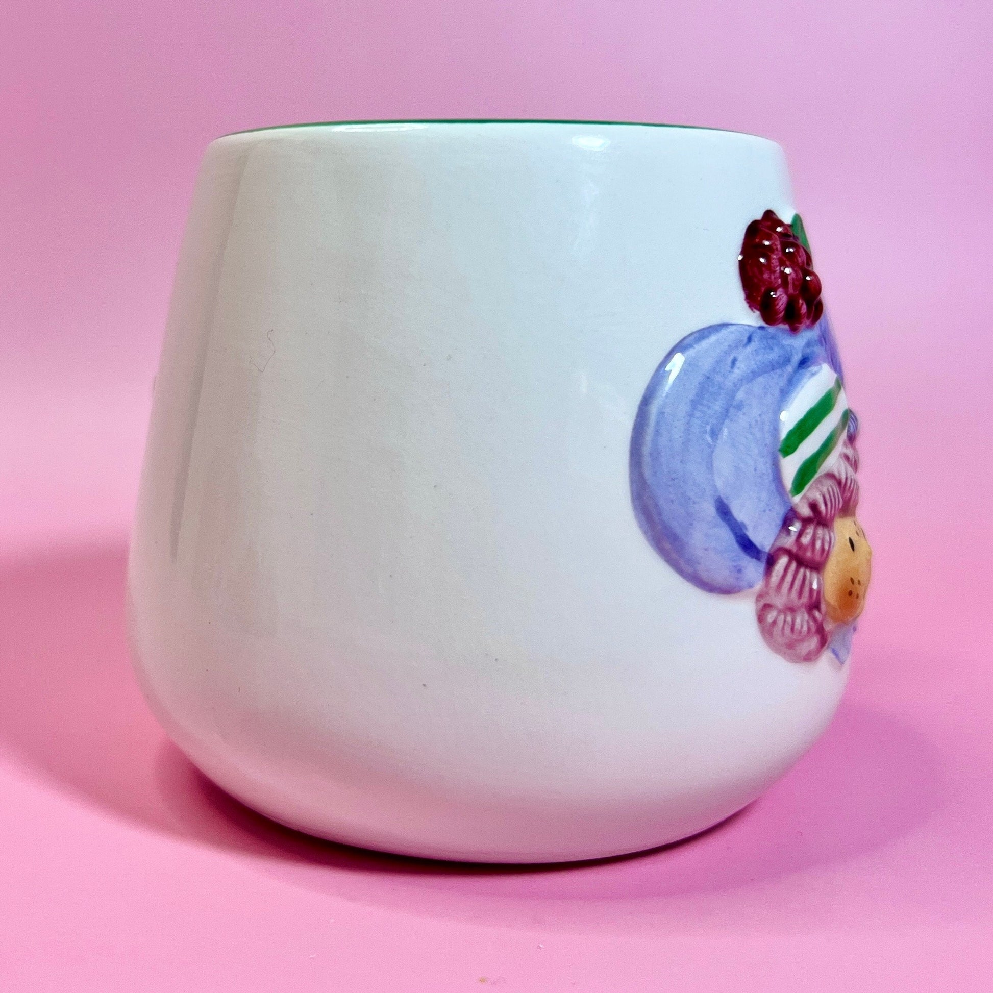 RARE 1982 Vintage Raspberry Tart Earthen Ware Mug Designer Collection from Strawberry Shortcake - Dolly Magic