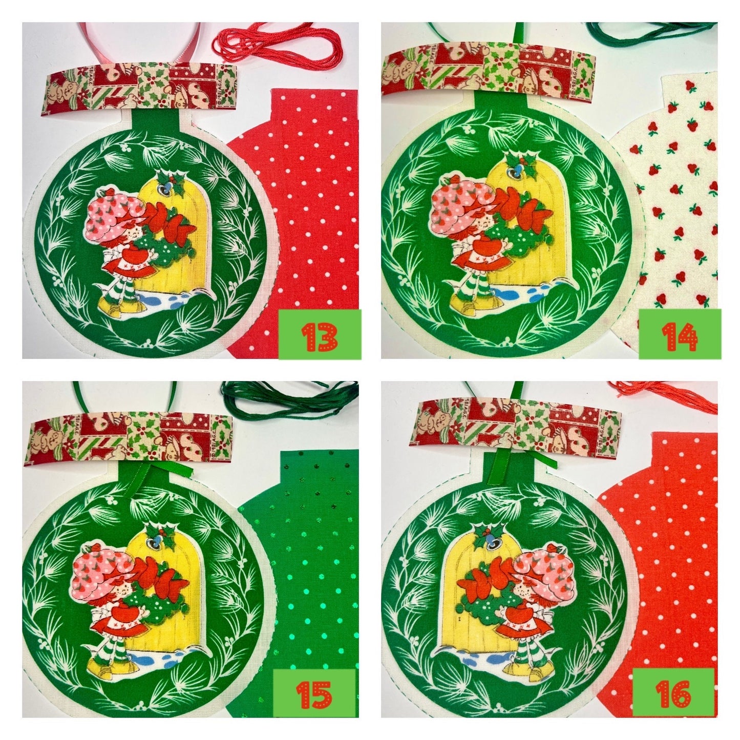Strawberry Shortcake DIY SCENTED Ornament Kit: Vintage 1980 Fabric Ornament Complete Kit - Dolly Magic