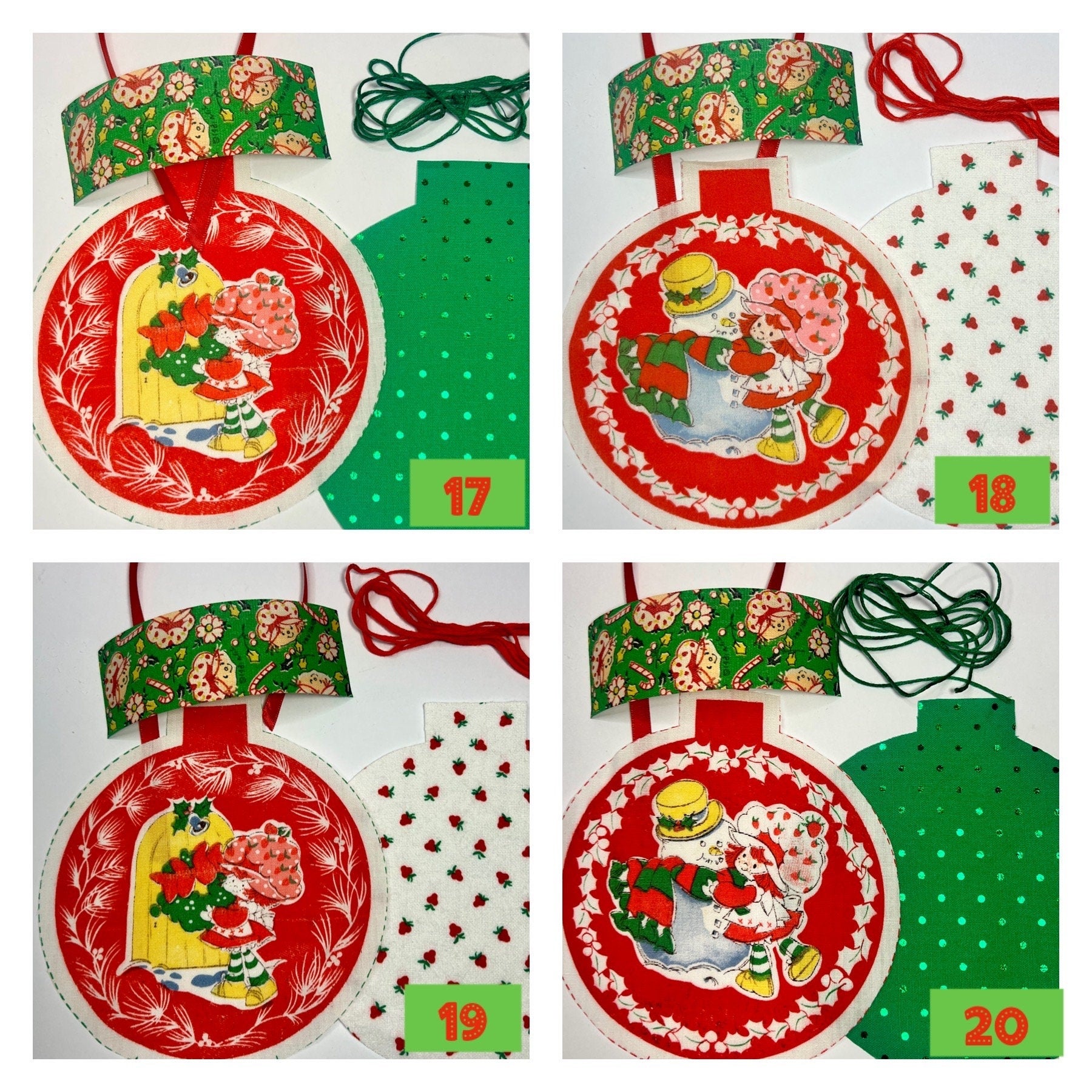 Strawberry Shortcake DIY SCENTED Ornament Kit: Vintage 1980 Fabric Ornament Complete Kit - Dolly Magic
