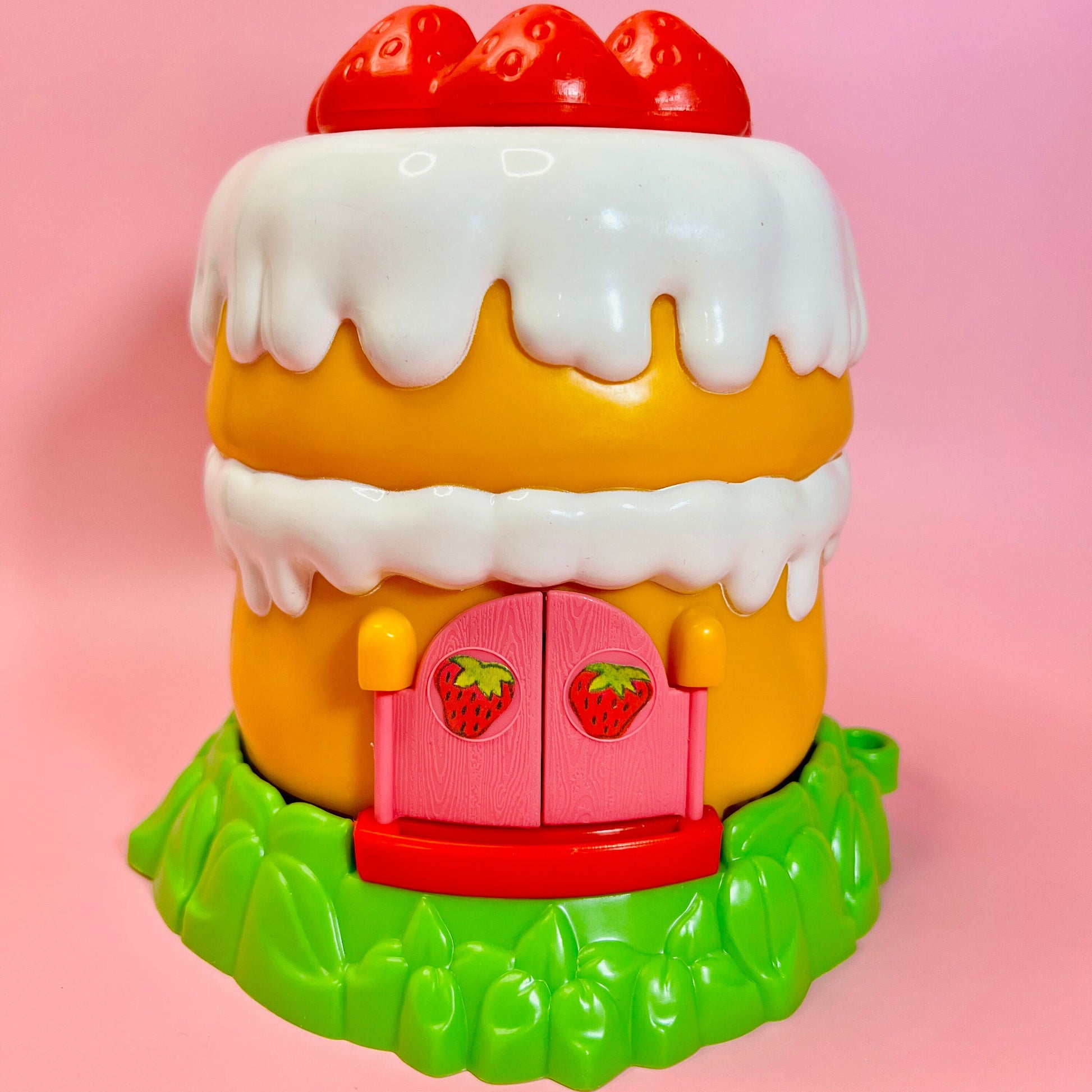 Vintage 1980s Strawberry Shortcake Strawberry’s “Shortcake House” Miniature Strawberryland House Complete with Mini Figure - Dolly Magic