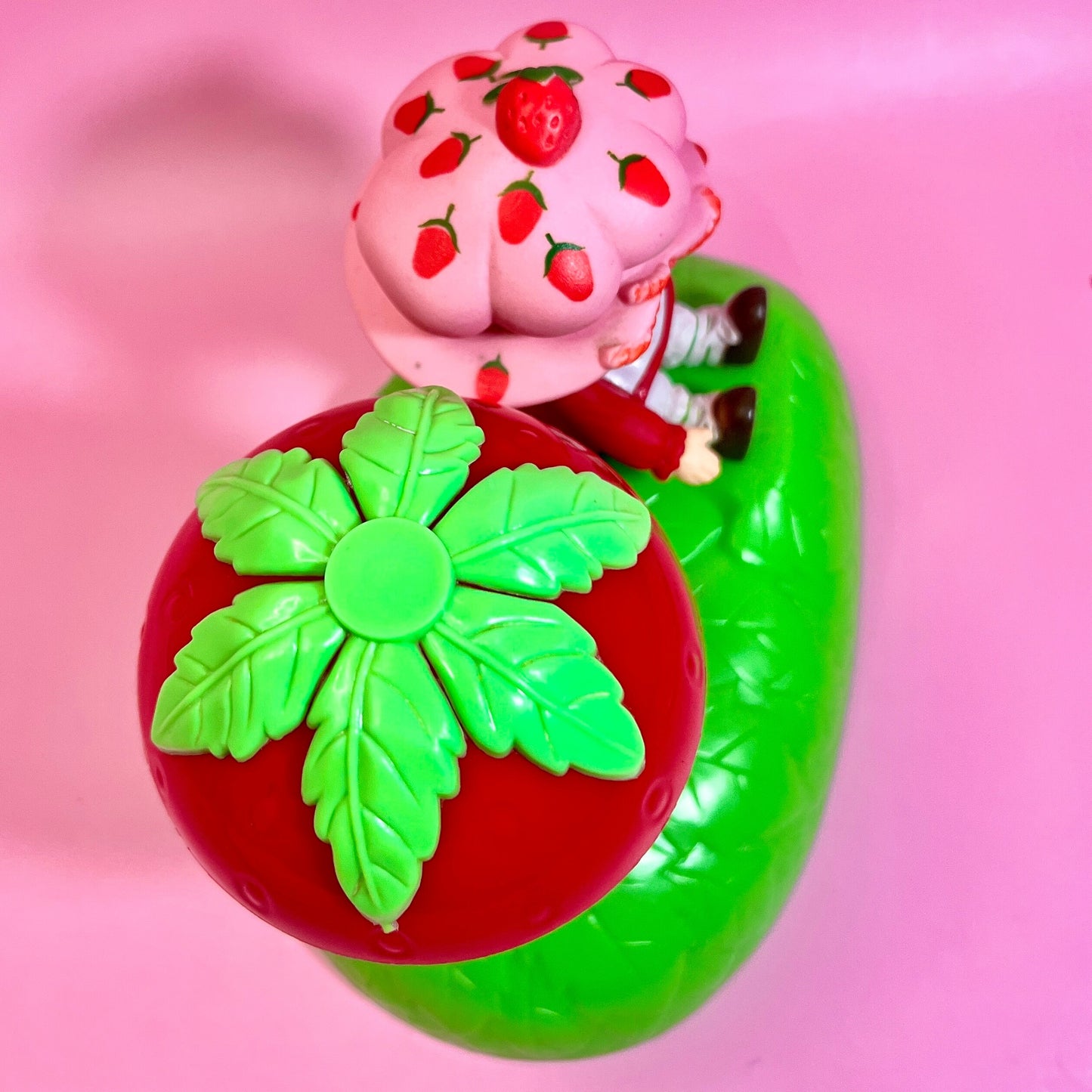 Vintage 1981 Strawberry Shortcake Desktop Office Set (or original purpose as Toothbrush Holder with Cup!) - Dolly Magic
