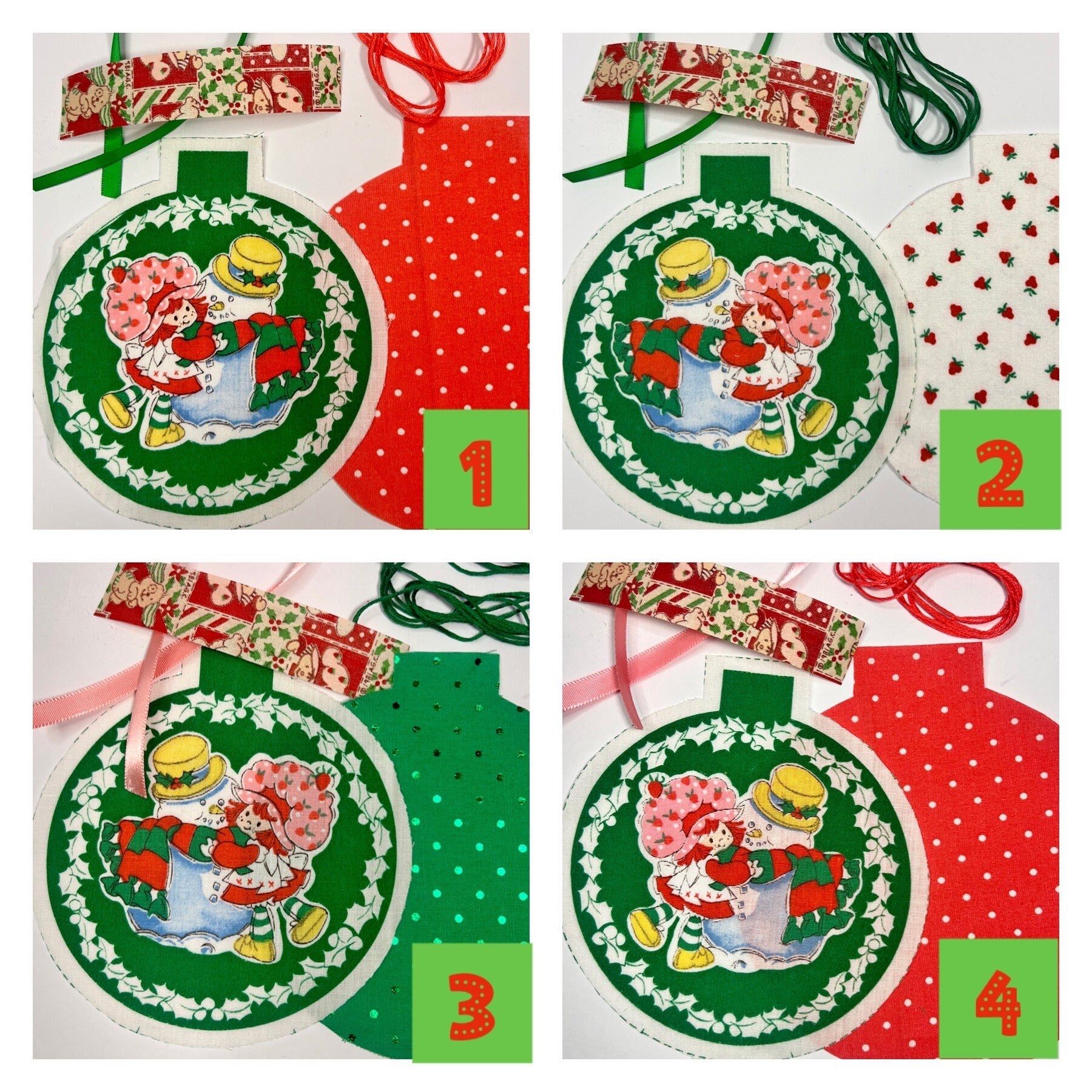Strawberry Shortcake DIY SCENTED Ornament Kit: Vintage 1980 Fabric Ornament Complete Kit - Dolly Magic