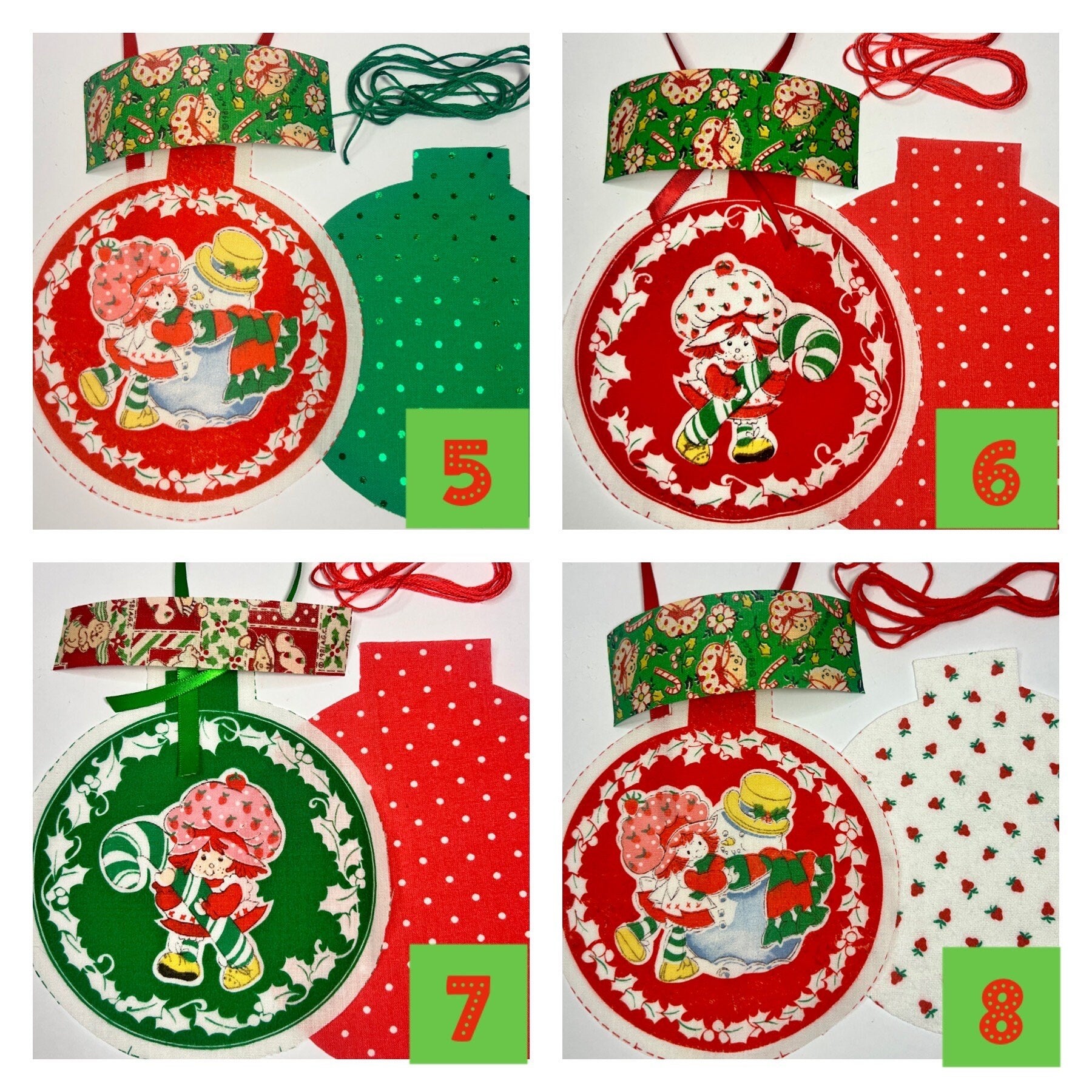 Strawberry Shortcake DIY SCENTED Ornament Kit: Vintage 1980 Fabric Ornament Complete Kit - Dolly Magic