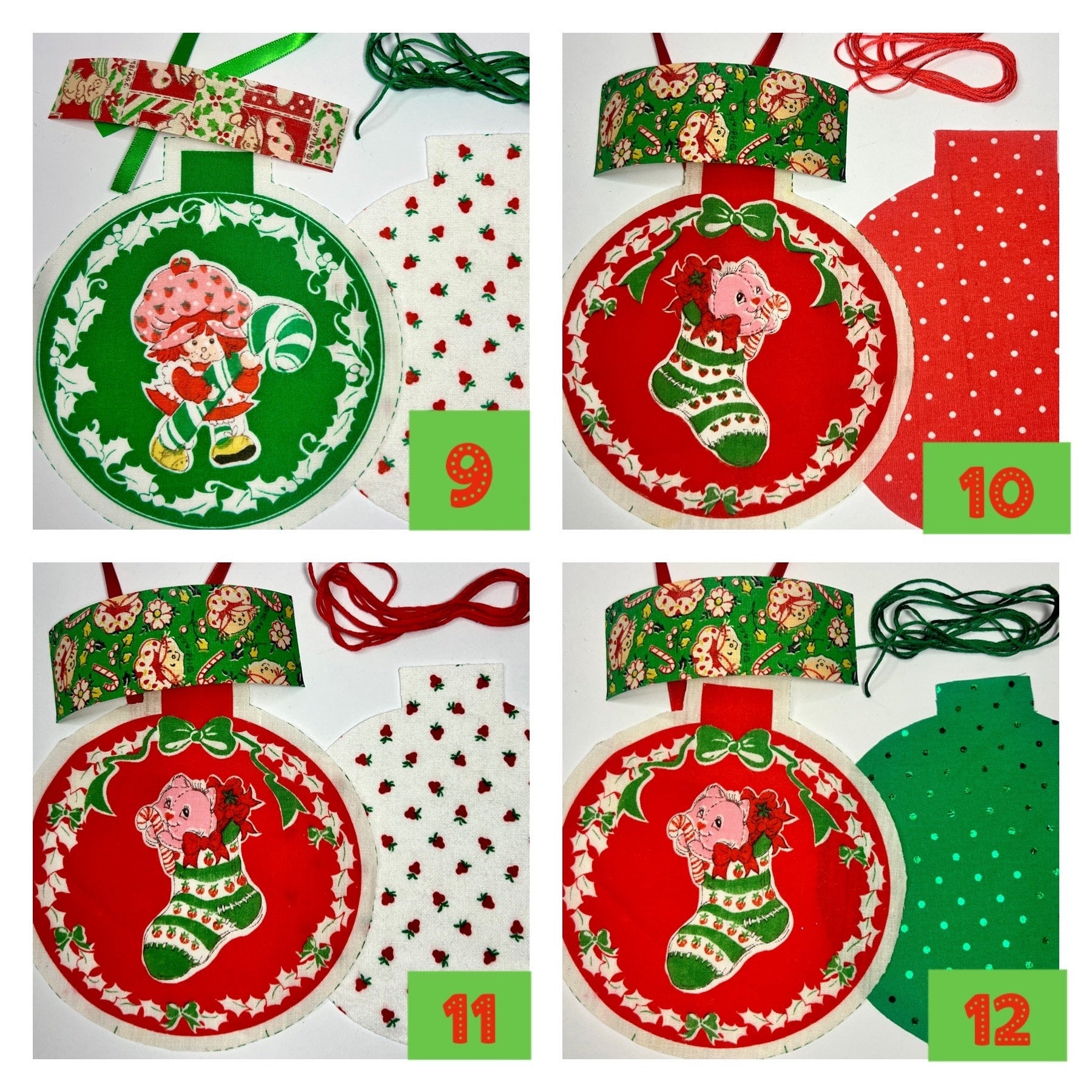 Strawberry Shortcake DIY SCENTED Ornament Kit: Vintage 1980 Fabric Ornament Complete Kit - Dolly Magic