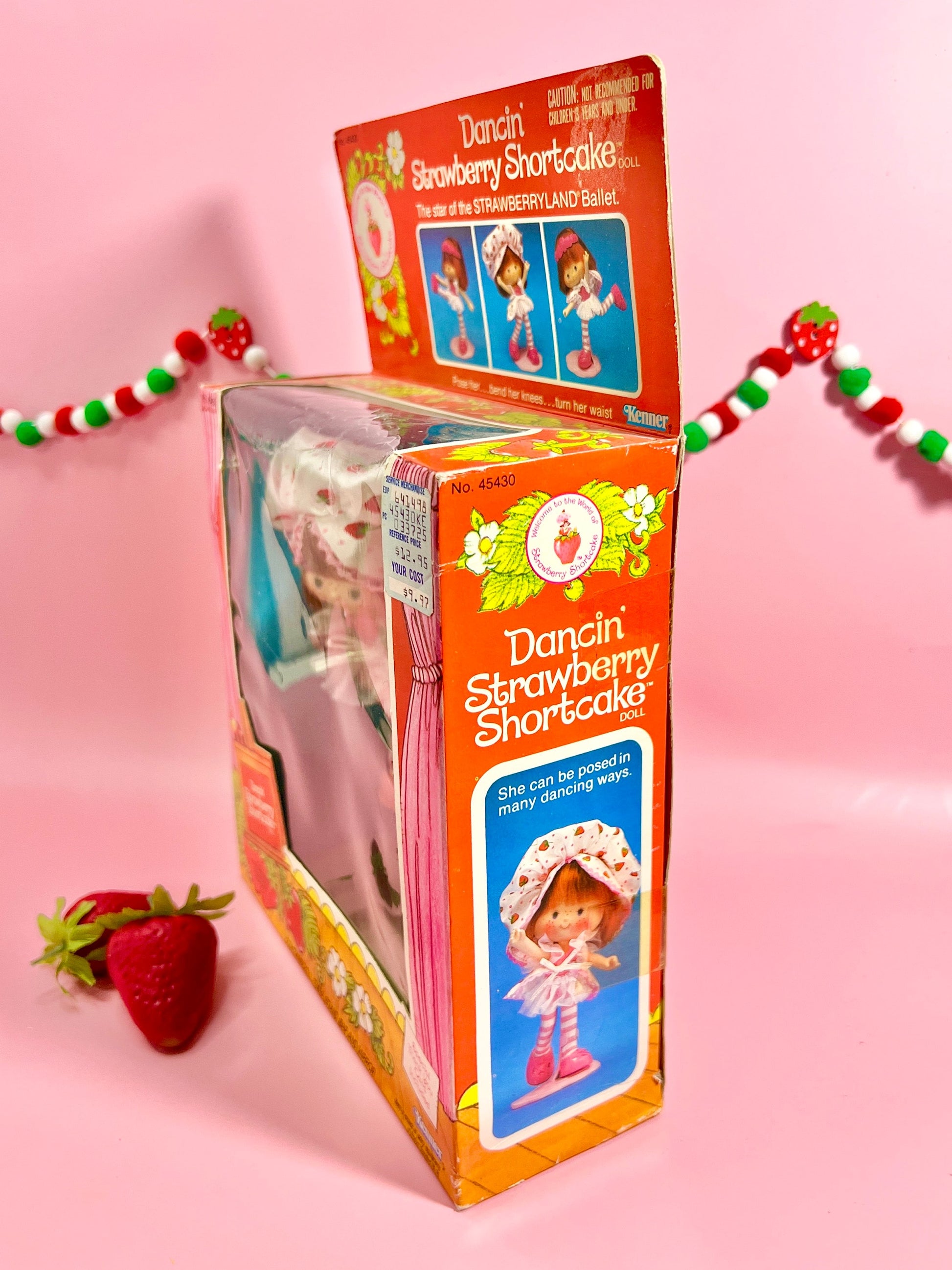 SEALED in Box 1983 Dancin' Strawberry Shortcake Complete with all Accessories - Dolly Magic