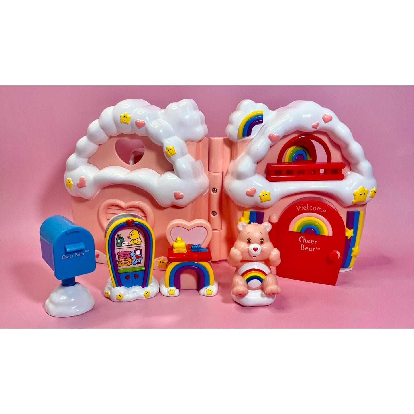 Vintage TCFC 2003 Care Bears Cheer Bear’s House Play Set - Dolly Magic