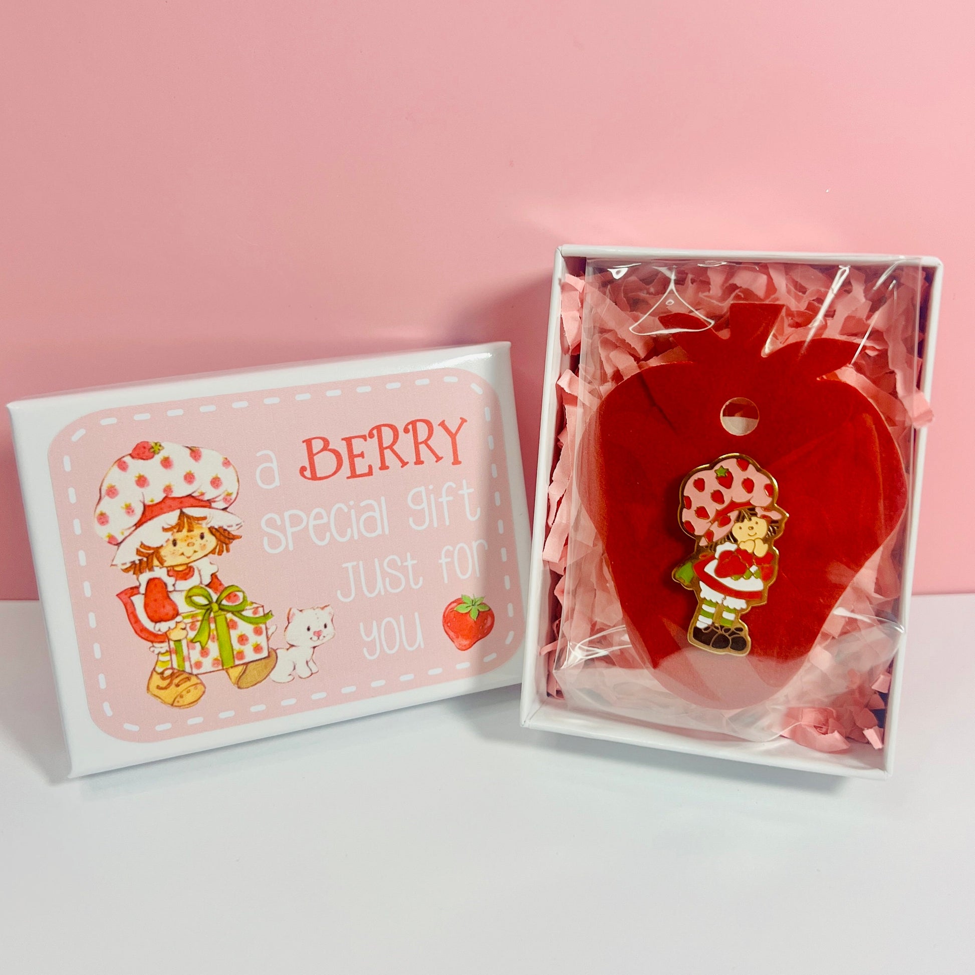 Vintage 1980s Strawberry Shortcake Pin on Original Backing - A “Berry” Special Gift! - Dolly Magic