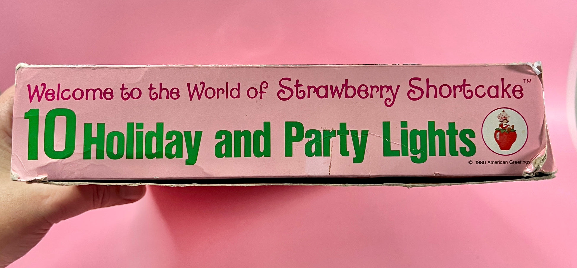 Vintage 1980s Strawberry Shortcake Christmas String Lights - Dolly Magic