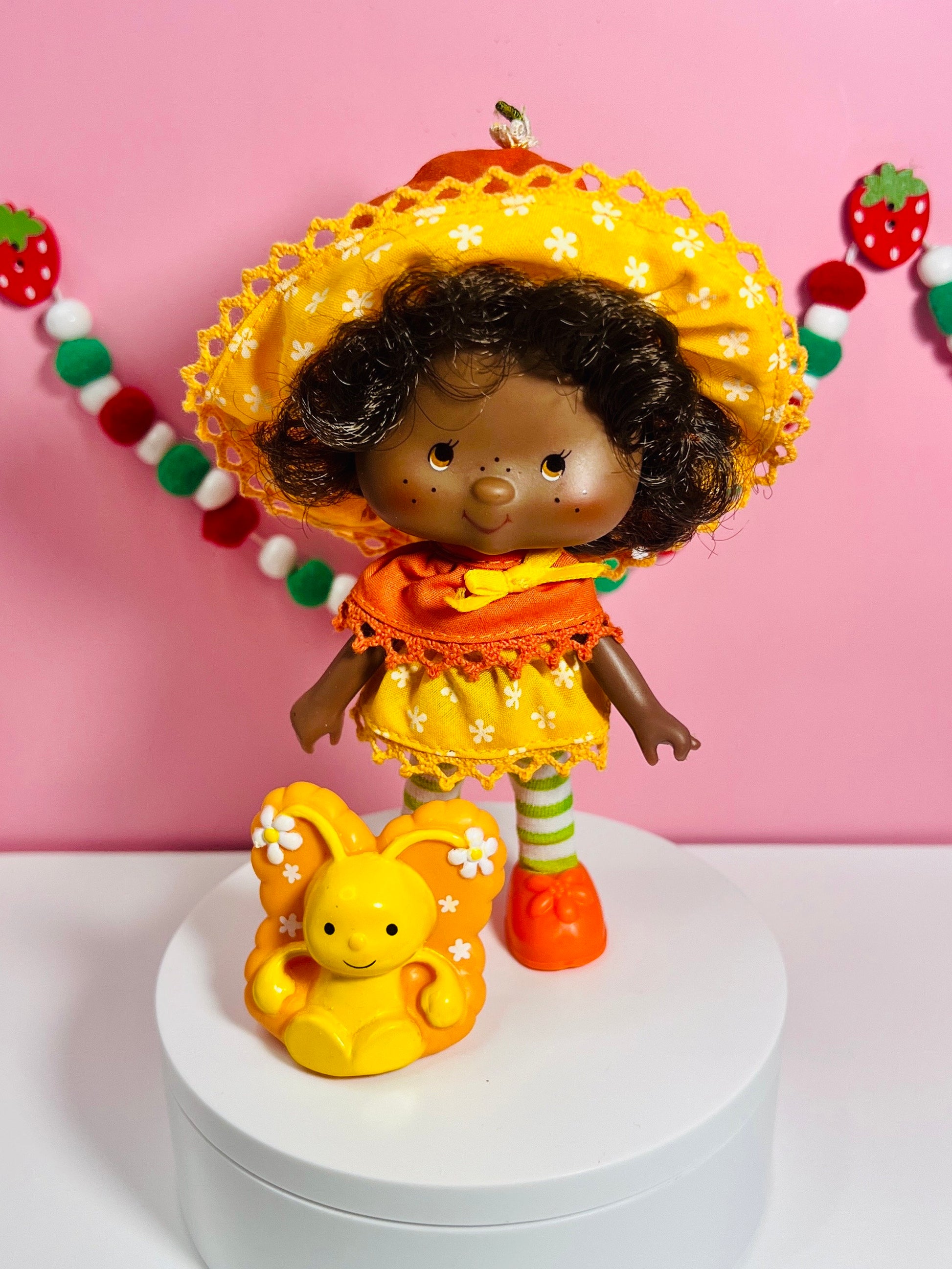 1980s Vintage Orange Blossom Doll with Pet Marmalade from Strawberry Shortcake! Optional Scent and Gift Wrap! - Dolly Magic