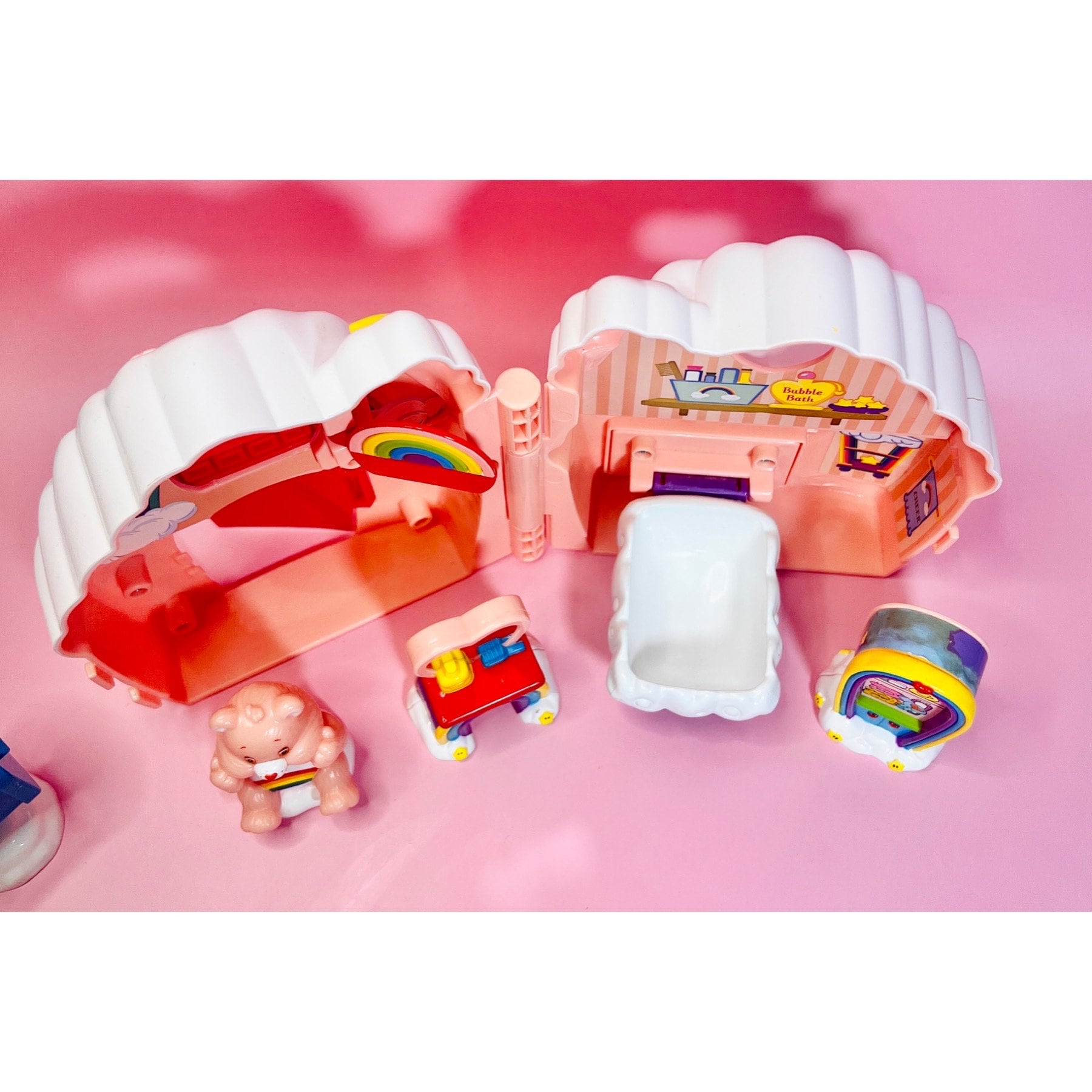 Vintage TCFC 2003 Care Bears Cheer Bear’s House Play Set - Dolly Magic