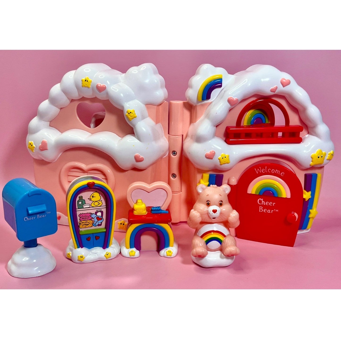 Vintage TCFC 2003 Care Bears Cheer Bear’s House Play Set - Dolly Magic