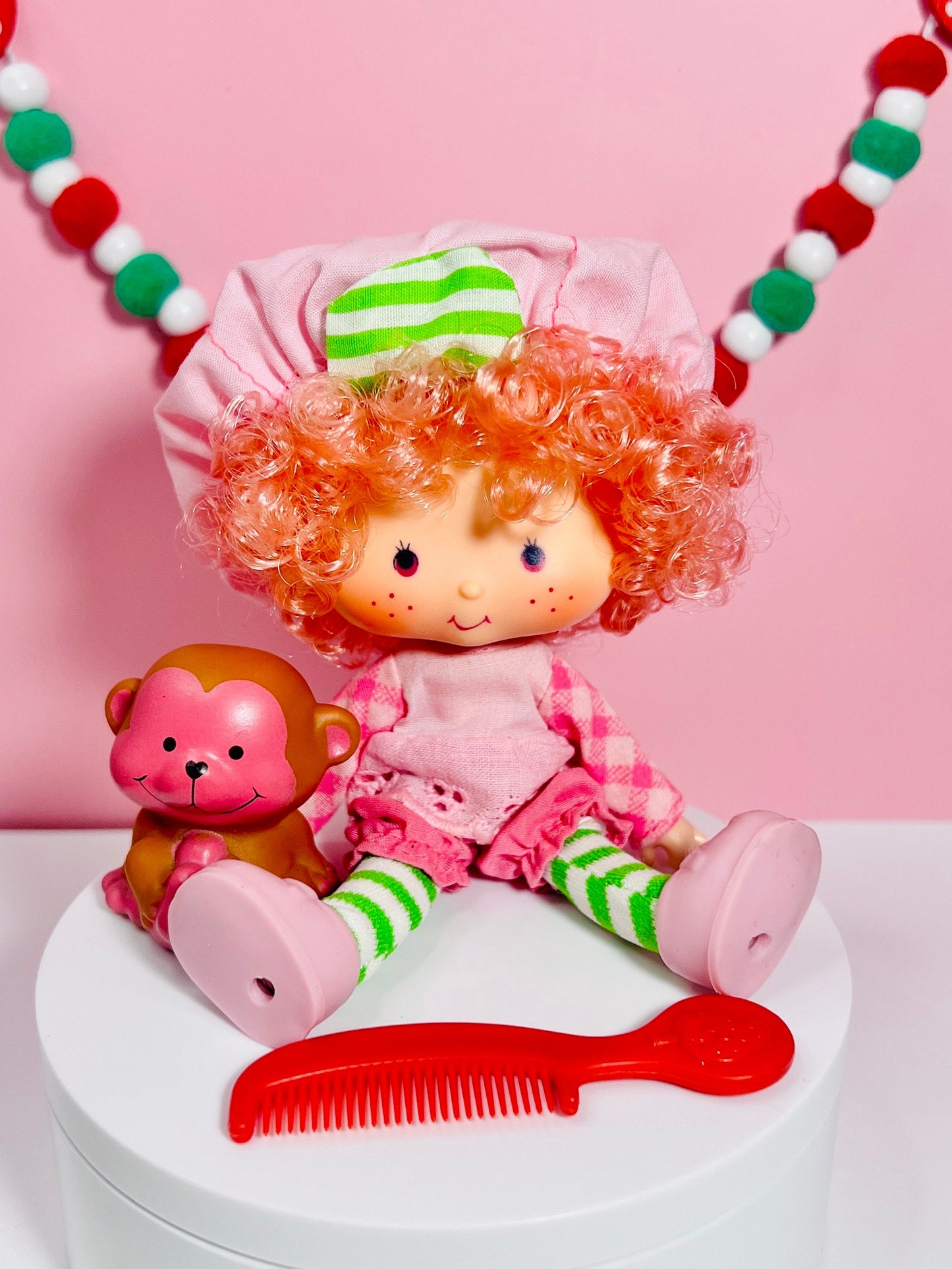 1980s Vintage Raspberry Tart Doll with Pet Rhubarb from Strawberry Shortcake! Optional Scent and Gift Wrap! - Dolly Magic