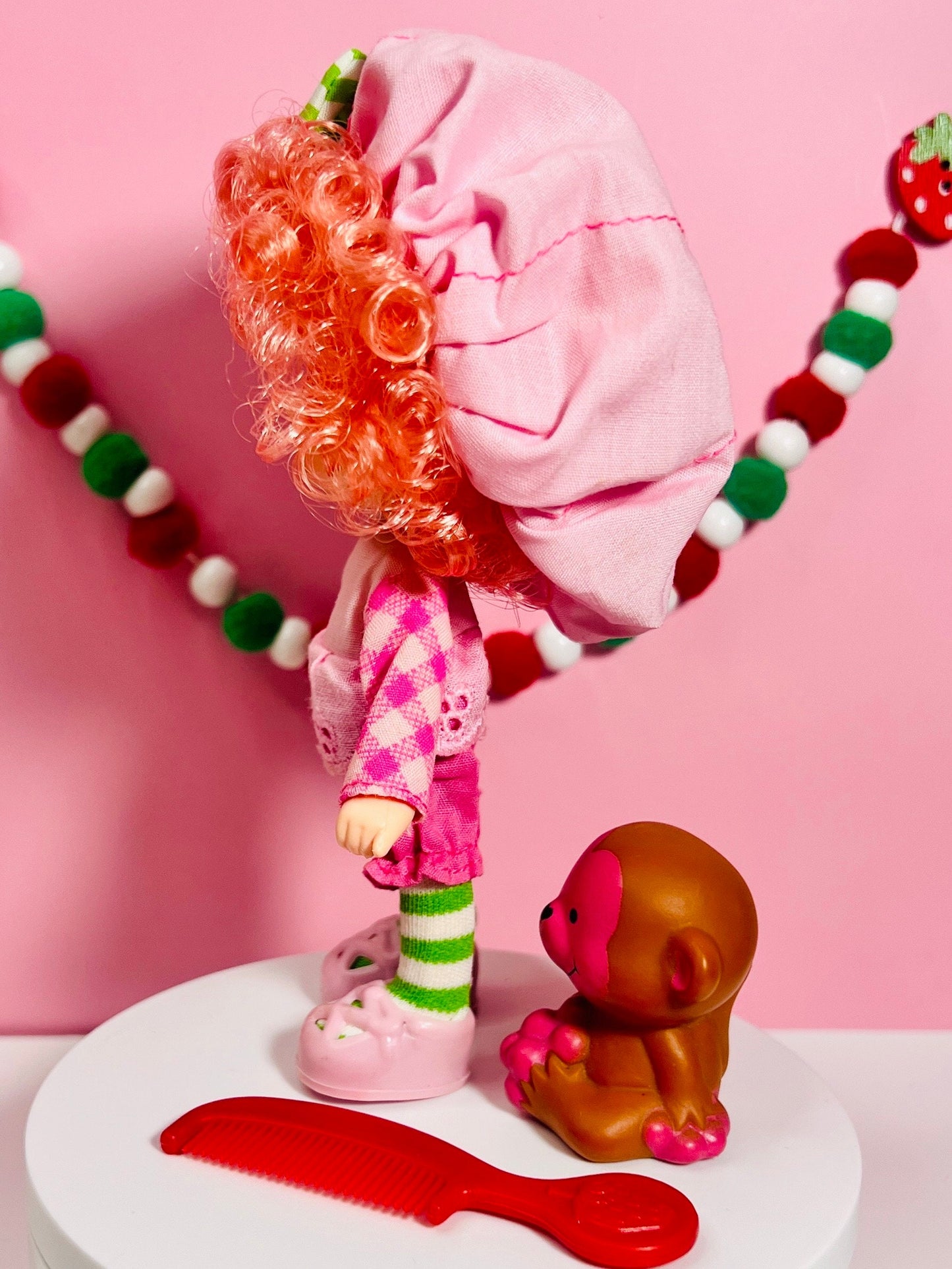 1980s Vintage Raspberry Tart Doll with Pet Rhubarb from Strawberry Shortcake! Optional Scent and Gift Wrap! - Dolly Magic