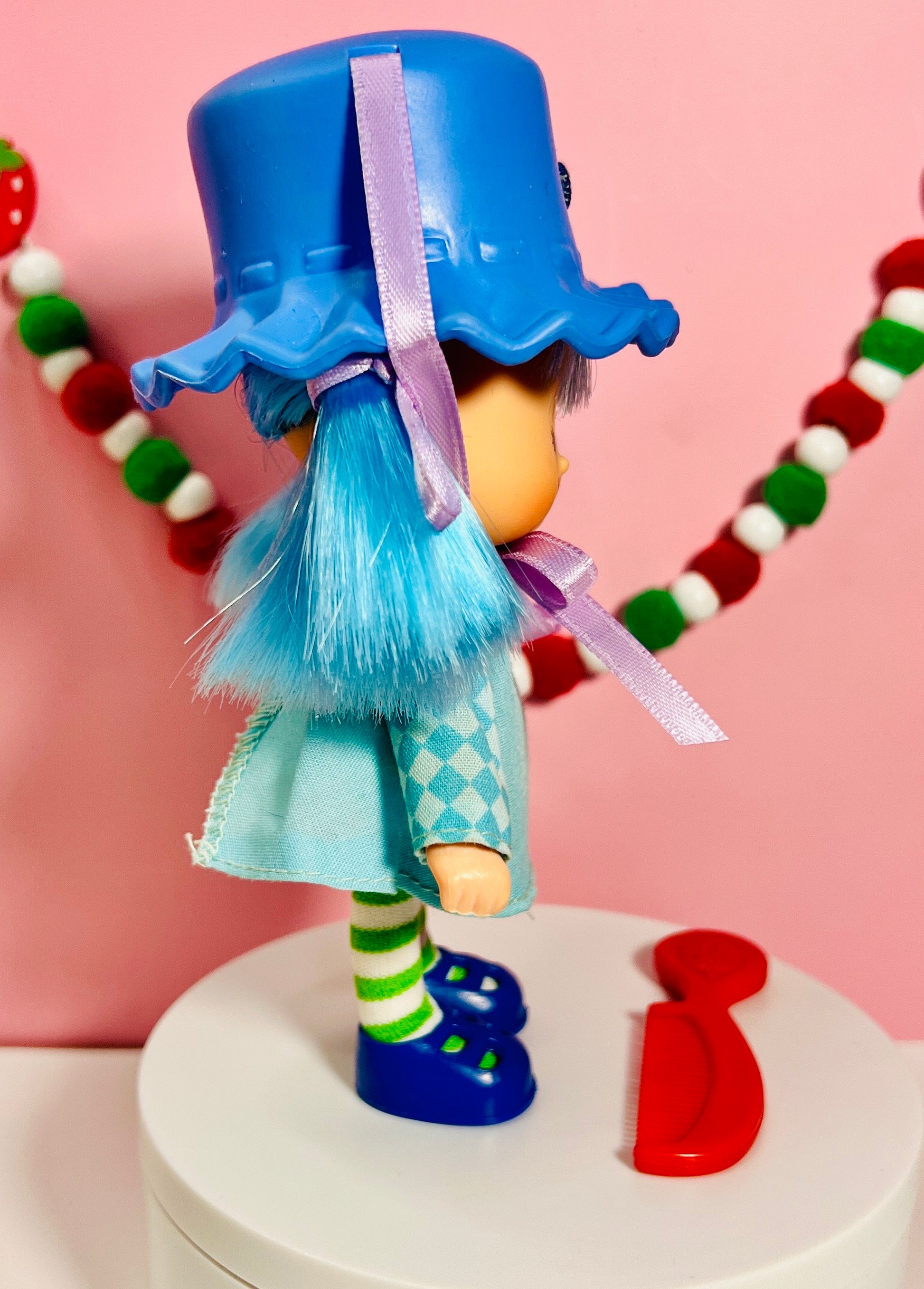 1980s Vintage Blueberry Muffin Doll with Original Comb from Strawberry Shortcake! Optional Scent and Gift Wrap! - Dolly Magic