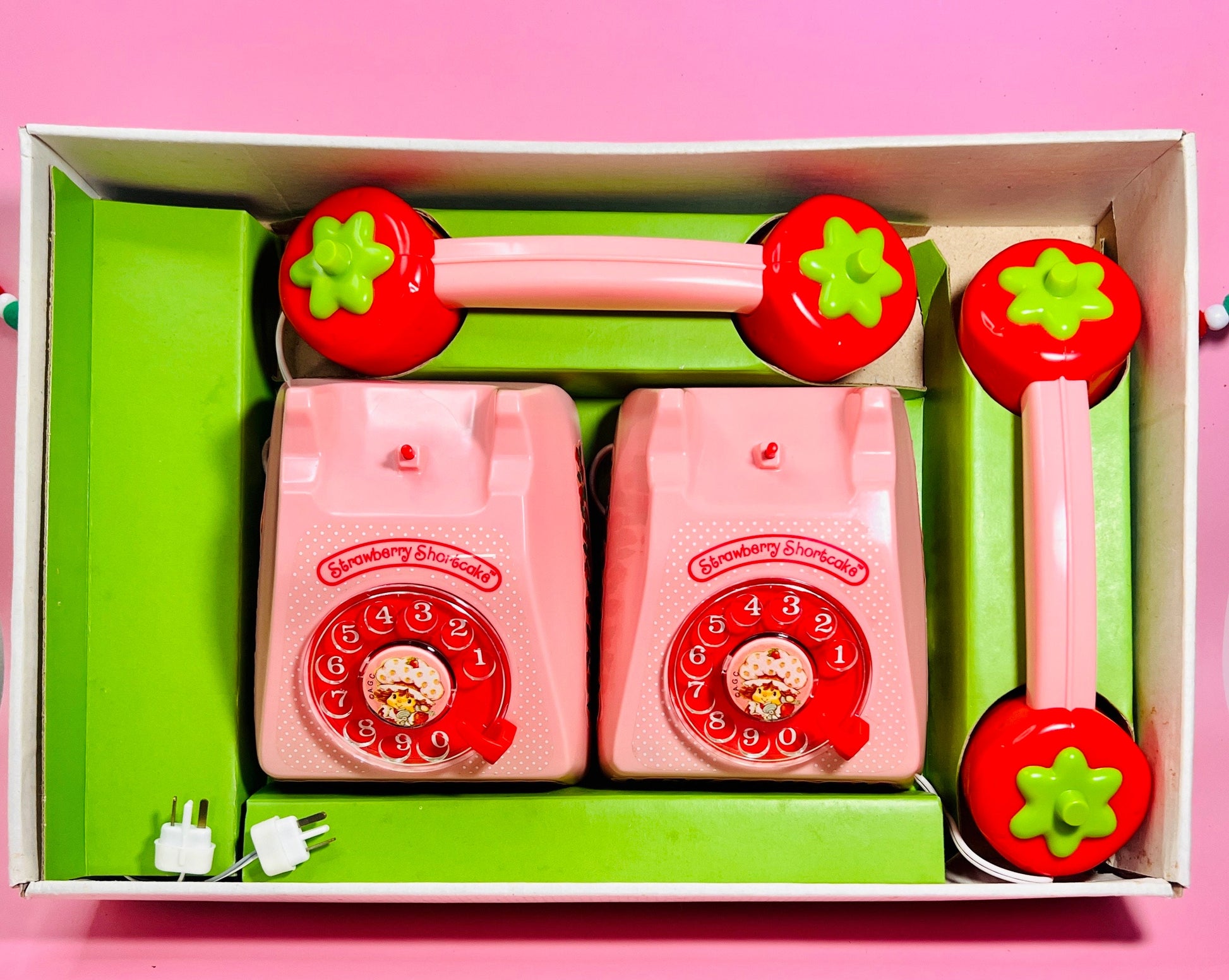 VERY RARE! Vintage 1984 Strawberry Shortcake Inter-Com Telephone Set New in Box! - Dolly Magic