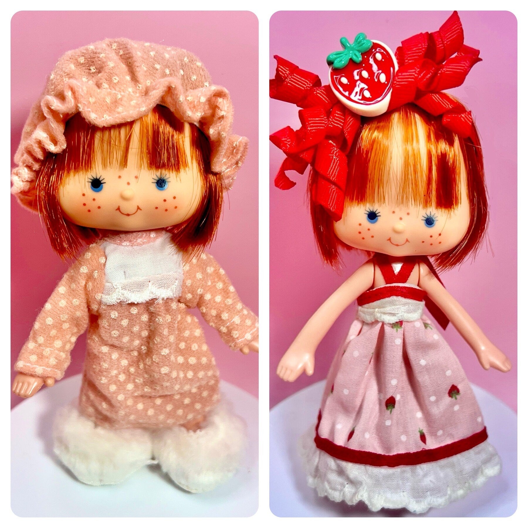 Vintage Strawberry Shortcake Gift Package! 1st Release 1979 Strawberry Shortcake Doll, Custard, 5 Outfits, Pin, Mini figure & keepsake box! - Dolly Magic