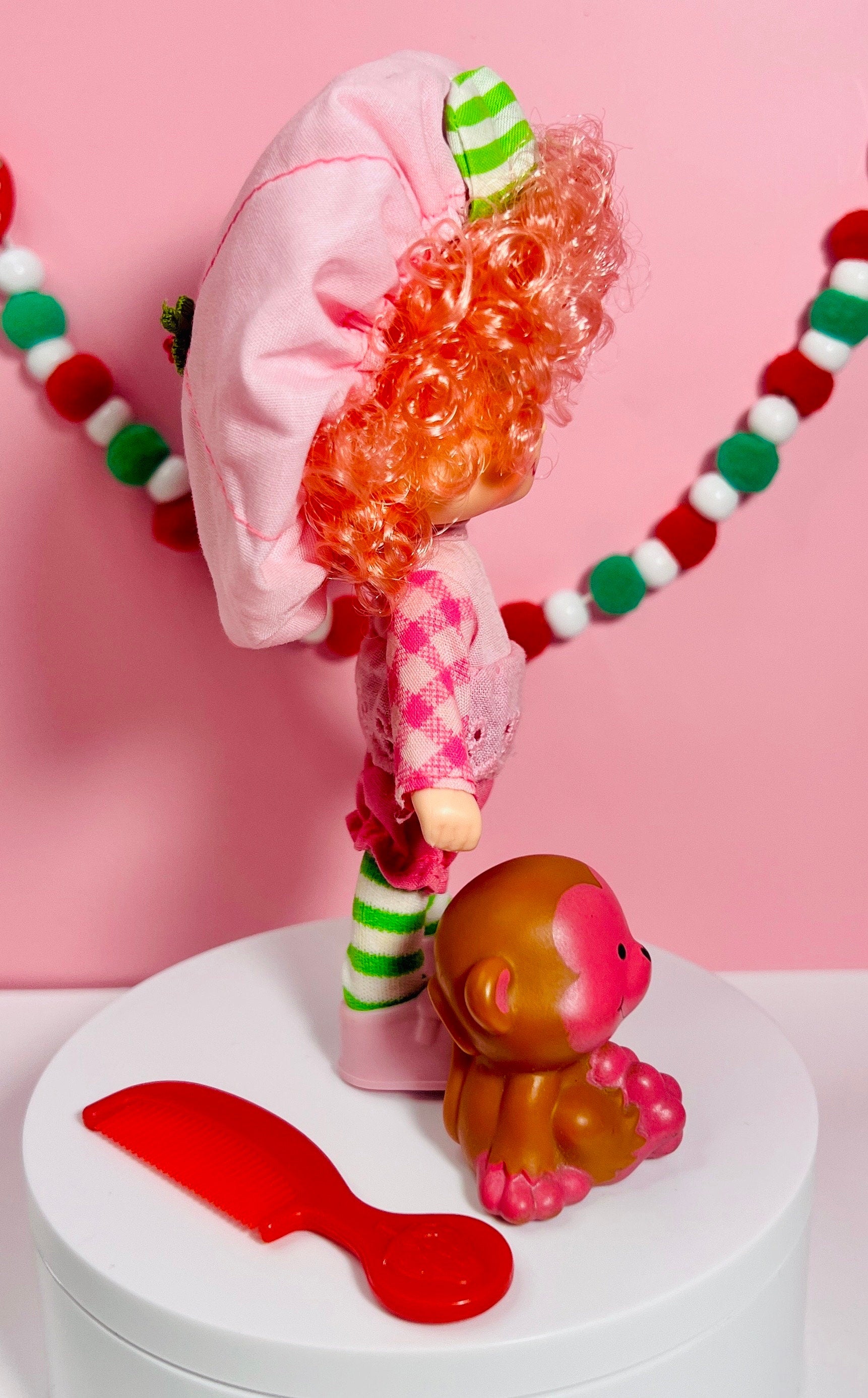 1980s Vintage Raspberry Tart Doll with Pet Rhubarb from Strawberry Shortcake! Optional Scent and Gift Wrap! - Dolly Magic