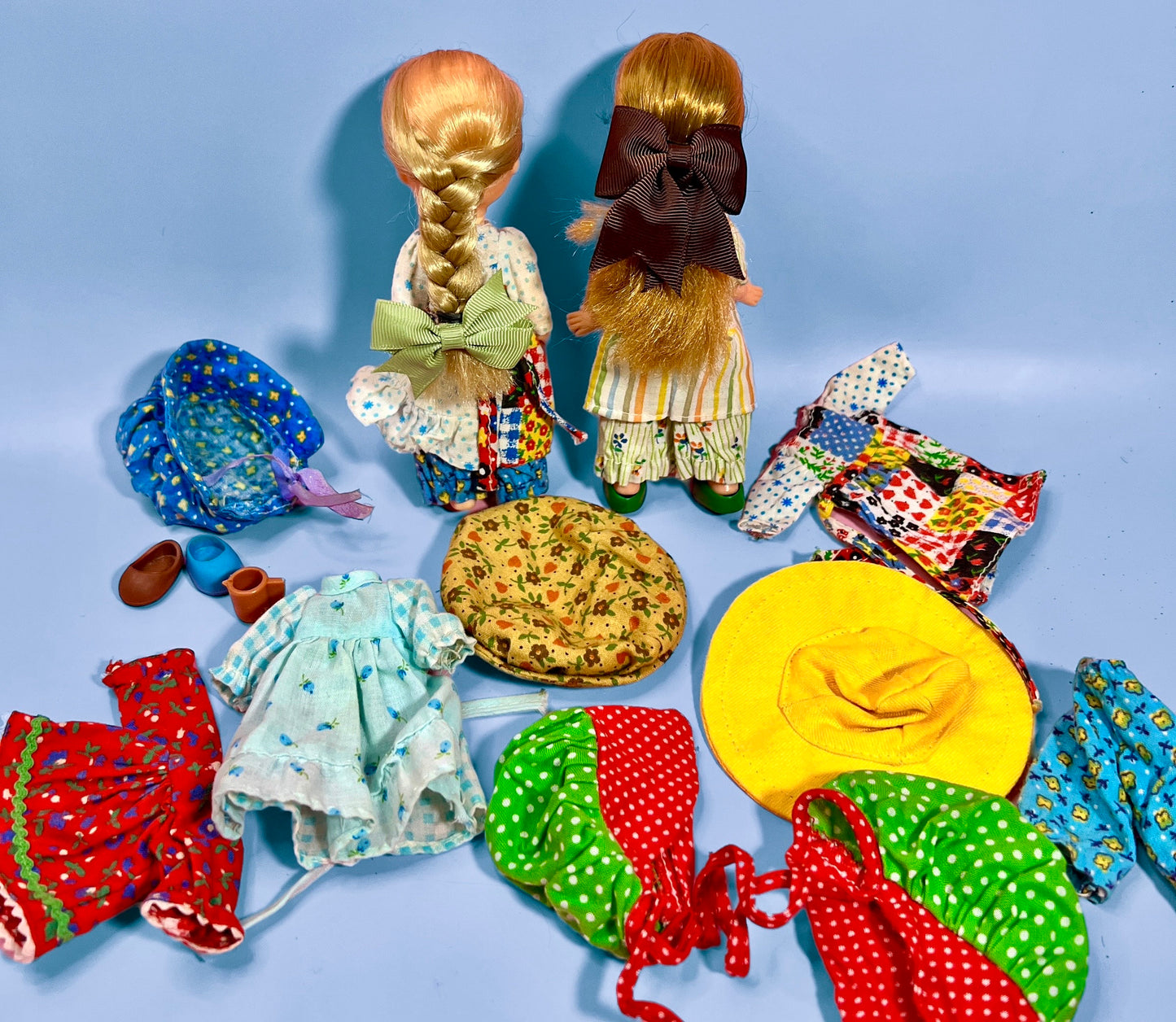 Vintage 1970s Holly Hobbie Dolls Set with Extra Clothing and Accessories - Nostalgic Treasures! Holly Hobbie Gift Box Available! - Dolly Magic